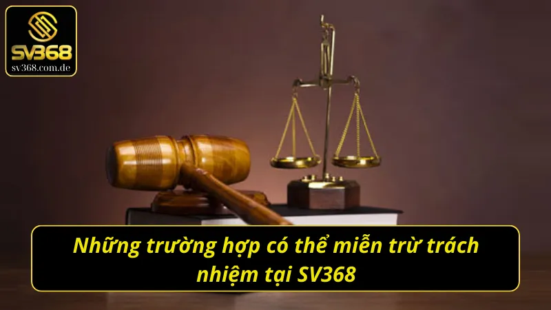 Những trường hợp có thể miễn trừ trách nhiệm SV368